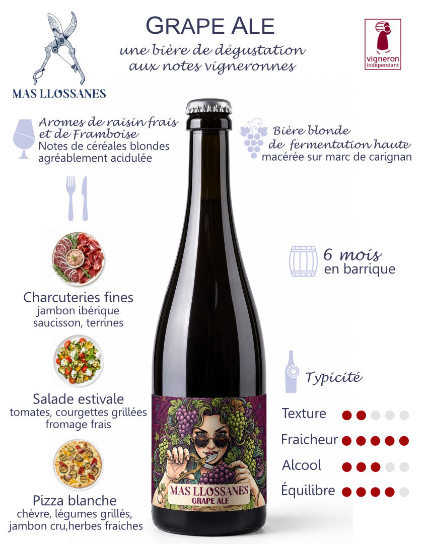 Grape Ale Bière Blonde sur marc de Carignan 75cl